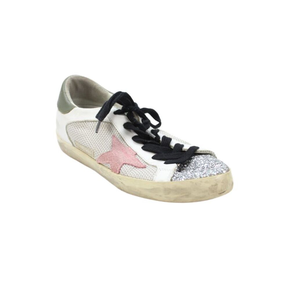 Golden Goose Deluxe Brand Womens Superstar Geometric Sneakers White Size EUR 37